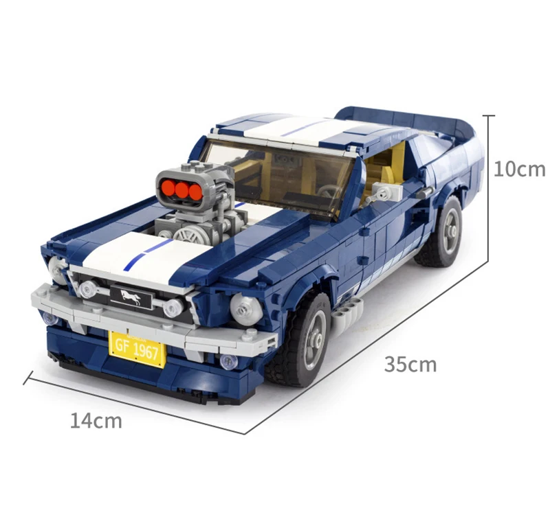 Creator Expert серии 1471 шт. Ford Mustang Спорт автомобиль строительные блоки кирпичи совместимы с брендом 10265 игрушка для детей