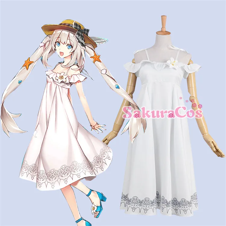 

[STOCK] 2018 Hot Game Fate Grand Order Marie Antoinette CASTER Sexy Swimsuit Dress Cosplay costume For Halloween Free Shipping.