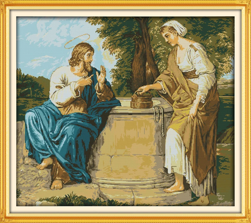 Kind Jesus Набор для вышивки крестом люди 18ct 14ct 11ct печать холсты стежков Вышивка