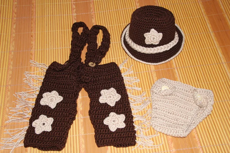 Бесплатная доставка вязаная детская Ковбойская шапка в ковбойском стиле для