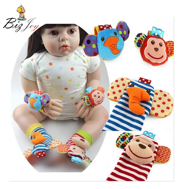 Хит продаж 2 шт./компл. погремушки на запястье носки для ног детская игрушка