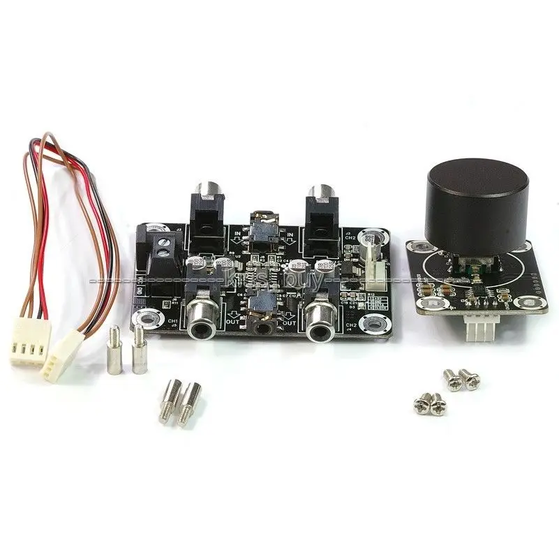 Комплект цифрового Hi Fi стерео аудио усилителя платы регулятора громкости Combo DC 12V