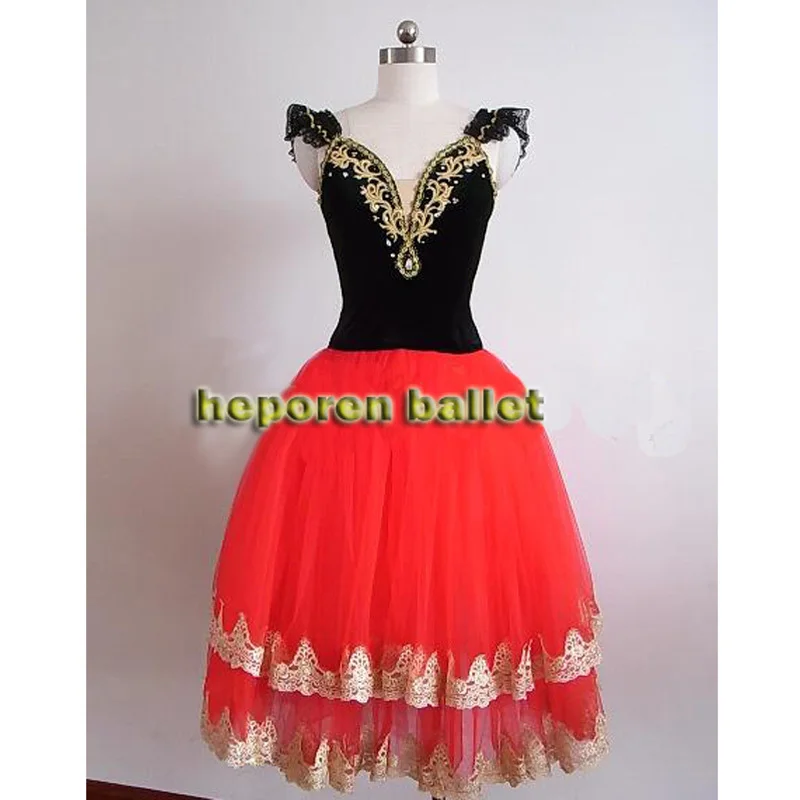 Высококачественные Классические мягкие балетные платья Don Quixote на заказ черные