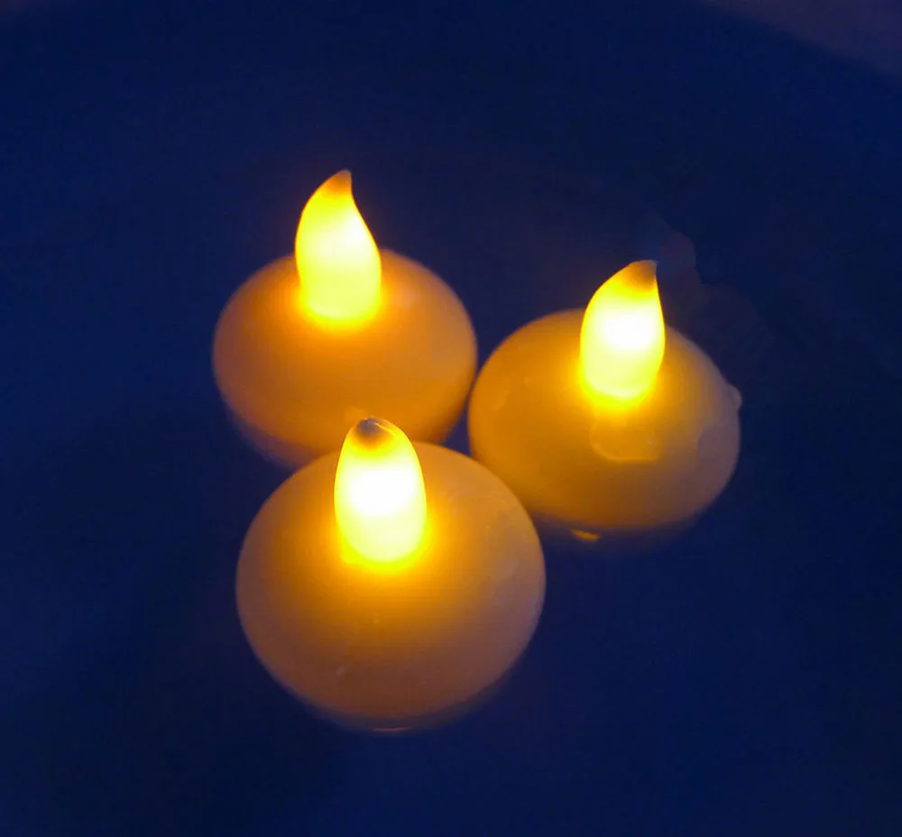 12 шт. водонепроницаемый беспламенный поплавок светодиодный светильник на