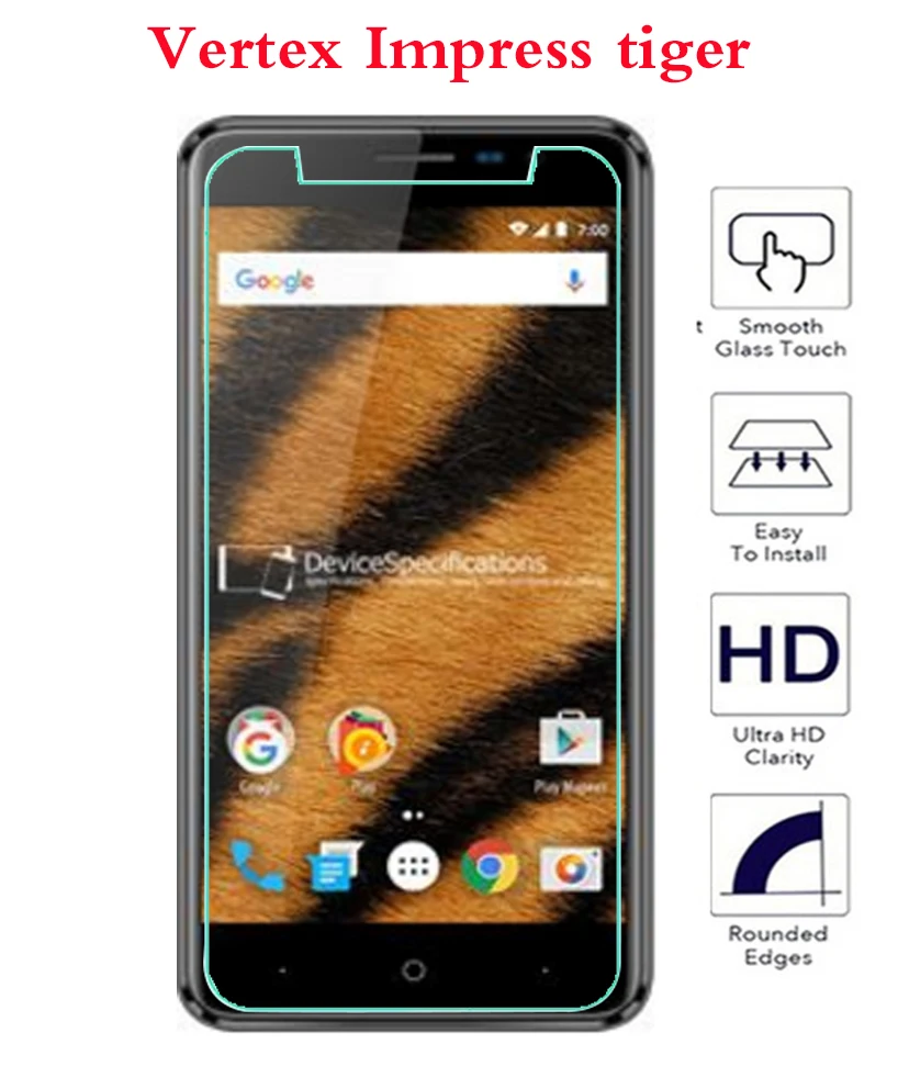 Закаленное стекло для Vertex Impress Wolf Max tiger Bear Защитное экрана телефона Glass|Защитные