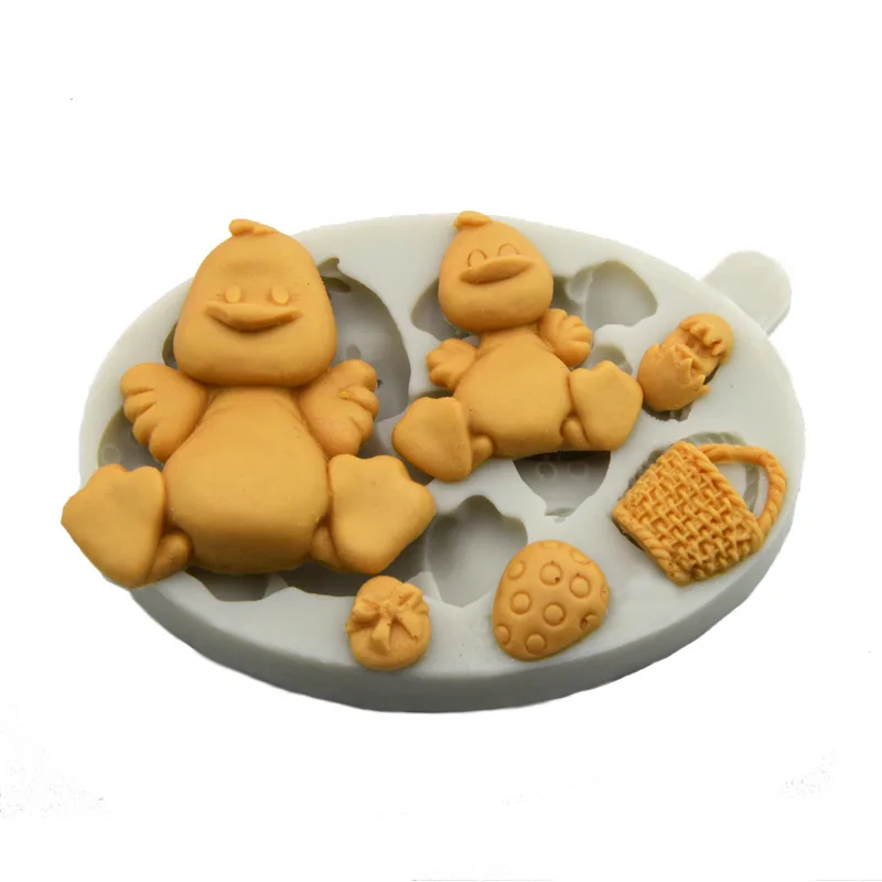 Luyou 1 шт. утка и Цветочная корзина торта силикона карамель в формах плесень на день