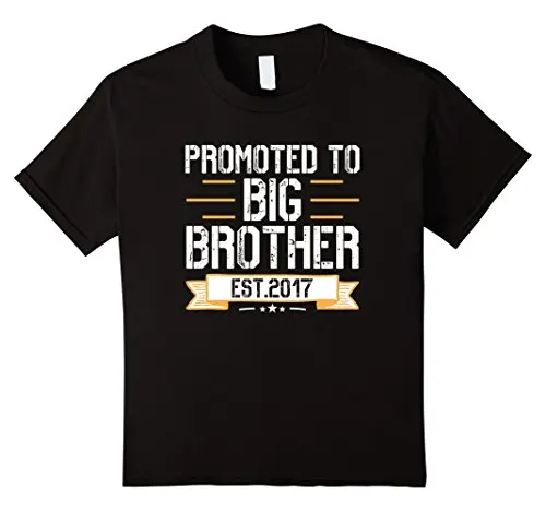 Promoted To Big Brother Est 2017 hot Summer funny cool Fashion Printed Hipster Tops men's T Shirt | Мужская одежда