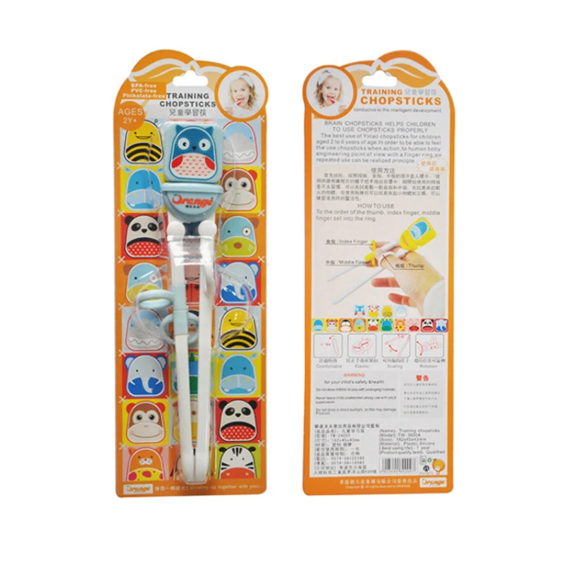 

Food Accessories 1 Pair Multi Color Cute Animals Minions Learning Training Chopstick Kid Children Chinese Chopstick Learner