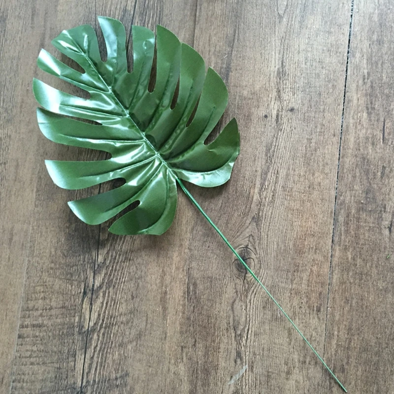 Artificial Monstera Palm Leaves Green Plants Wedding Decoration Fake Flowers Arrangement Plant Leaf | Дом и сад