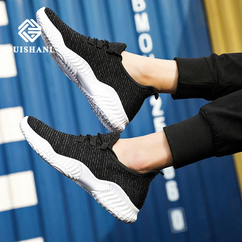 Тканая мужская повседневная обувь дышащая высокое качество летняя Удобная