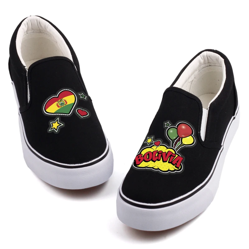 E-LOV модные повседневные лоферы с изображением флага Боливии женская обувь на