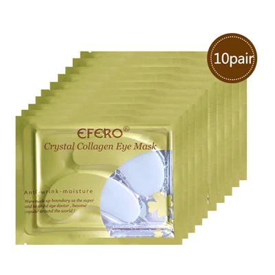 Style 4 10/15 Упаковка EFERO кристальная коллагеновая маска для глаз патчи для ухода за глазами против морщин темные круги гель Золотая маска для ухода за лицом - Цвет: Style 4