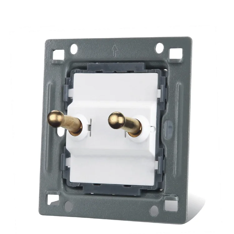 Home - Installed Wall Switch Socket 86 Type Concealed Black Steel Frame Double Open Dual Control PC 220V 10A | Обустройство дома