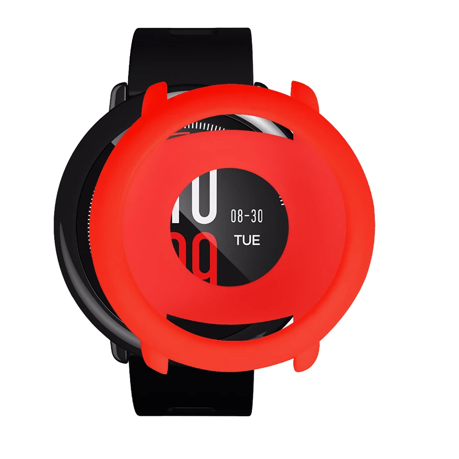 Тонкий защитный рамки силиконовый чехол для Huami Amazfit темп Замена интимные аксессуары красочный протектор в виде ракушки