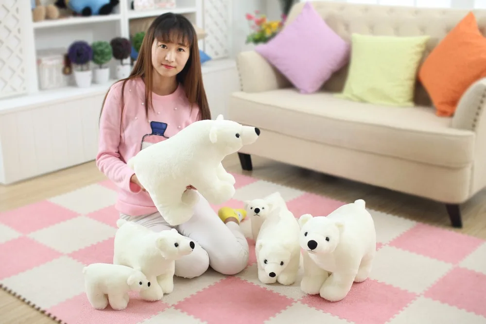 7.8 дюймов плюшевые Polar Bear сладкий милые мягкие детские дети Игрушечные лошадки для Обувь для девочек на день рождения Рождественский подарок милые девушки 20 см кукла Игрушки для маленьких детей