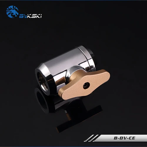 Bykski B-DV-CE ручные винтовые водяные клапаны, бутик несколько цветов G1/4 ''водяные охлаждающие клапаны, для системы охлаждения жестких труб - Цвет лезвия: Gold