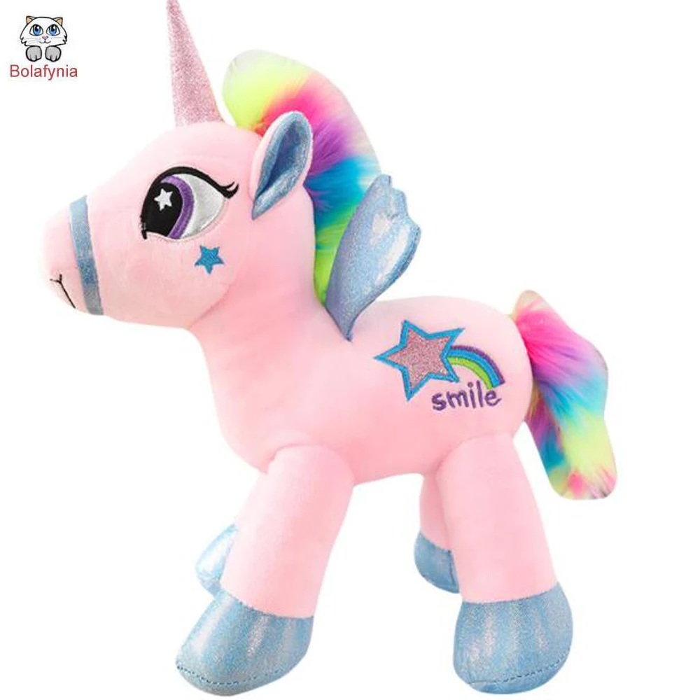 BOLAFINIA милый единорог лошадь детские плюшевые игрушки цветная Лошадь Единорог