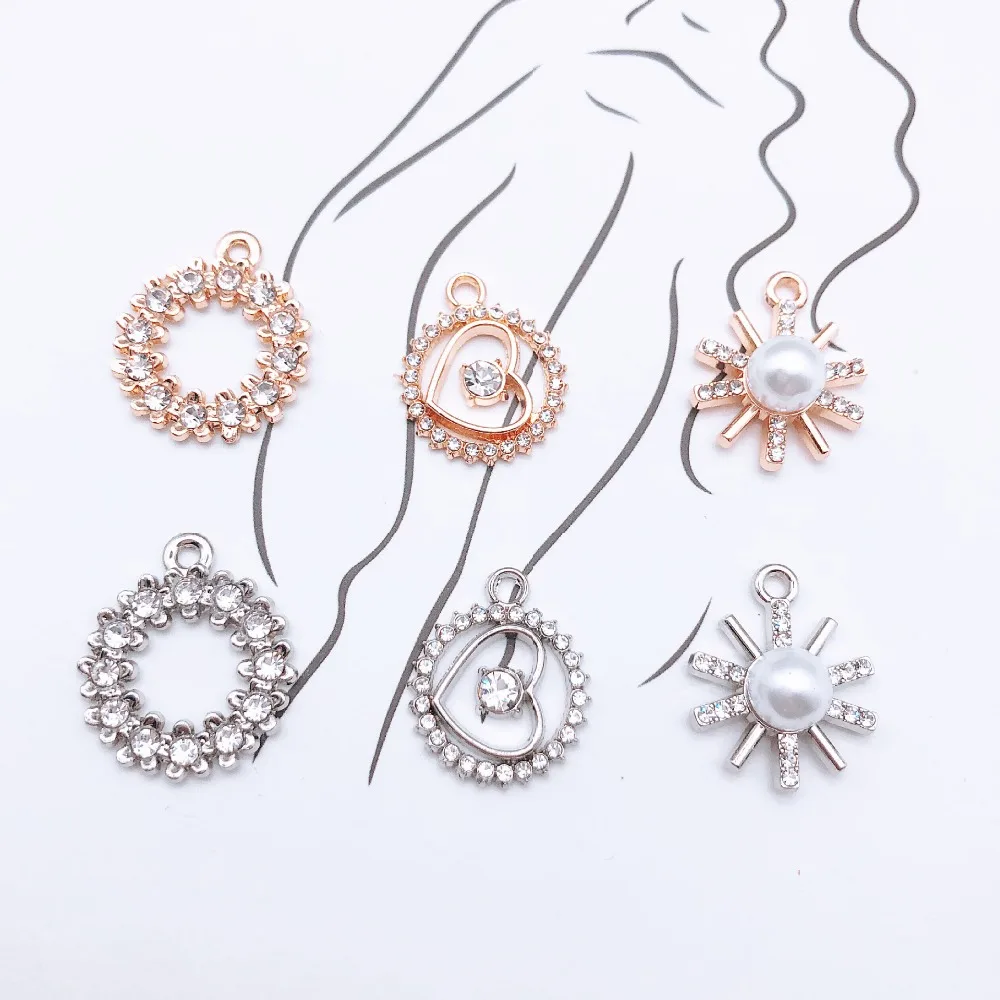 Модные подвески подарок стразы сплав полые любовь кулон серьги ожерелье