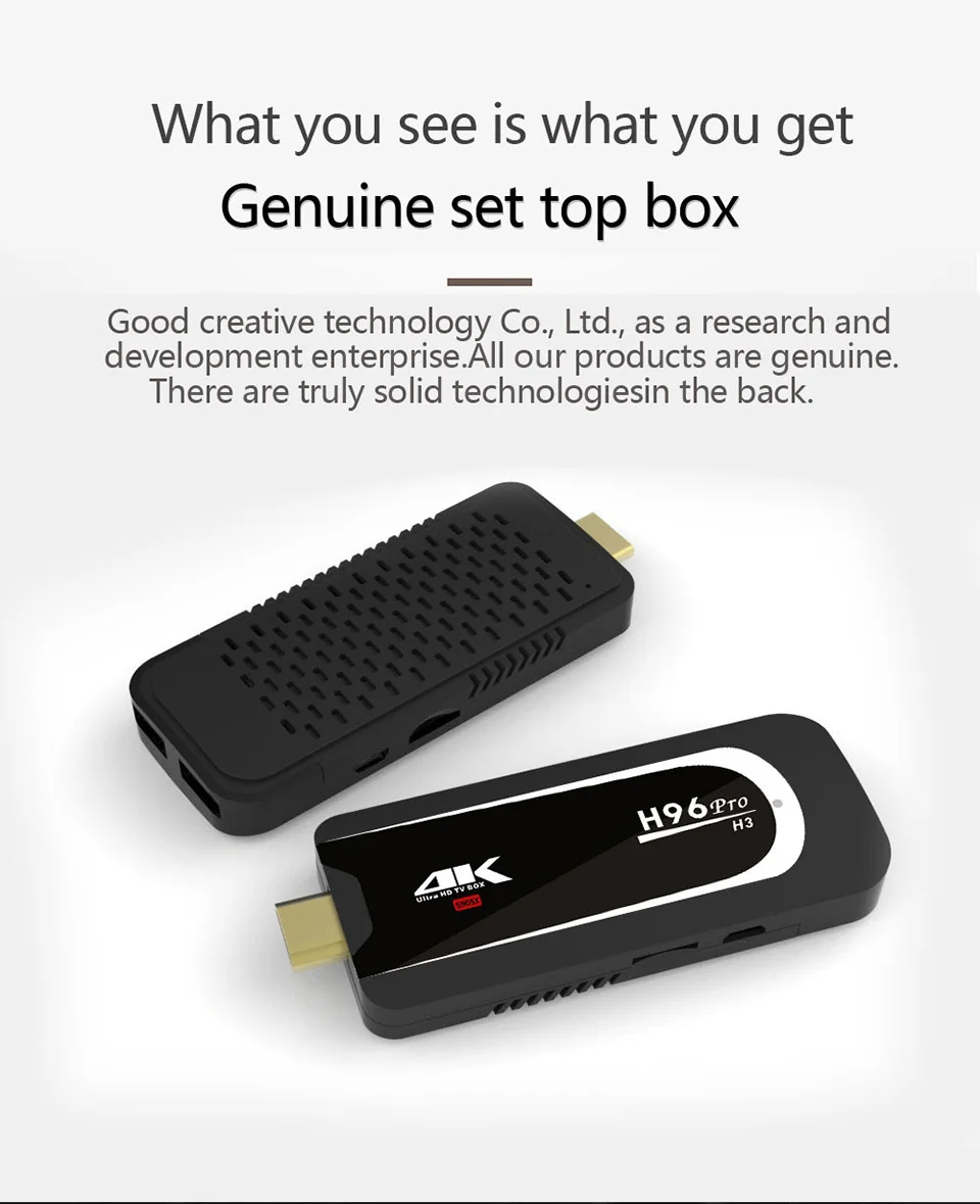 4K Smart tv Stick H96Pro H3 Android 7,1 OS Amlogic S905X четырехъядерный 2G 16G Мини-ПК 2,4G 5G Wifi BT4.0 1080P HD tv Dongle