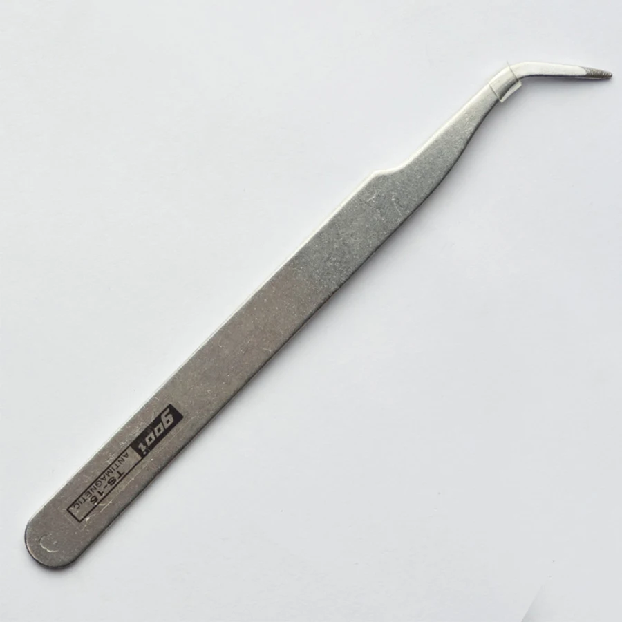 2pcs/set GOOI TS-15 Anti-Static Nail Rhinestones Tweezers Stainless Steel Gel Nails Tools Tweezerman Eyelash Extension | Красота и