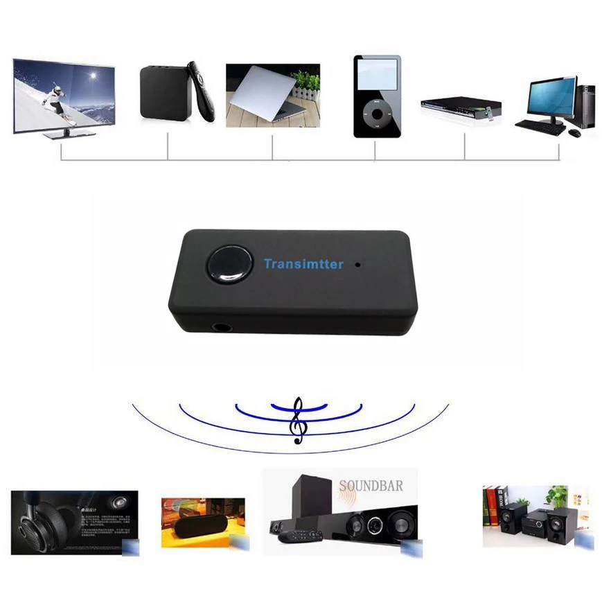 Портативный стерео аудио беспроводной Bluetooth передатчик 4 2 для ТВ