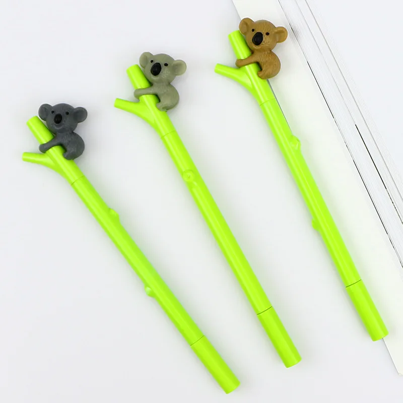 

32 pcs/lot Kawaii Panda gel pen cute animal bamboo black ink Signature pens writing Stationery school office supplies escolar
