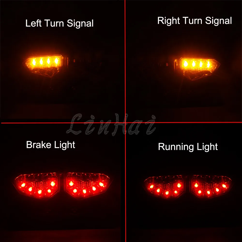 Светодиодный задний тормоз для мотоцикла указатель поворота номерной знак