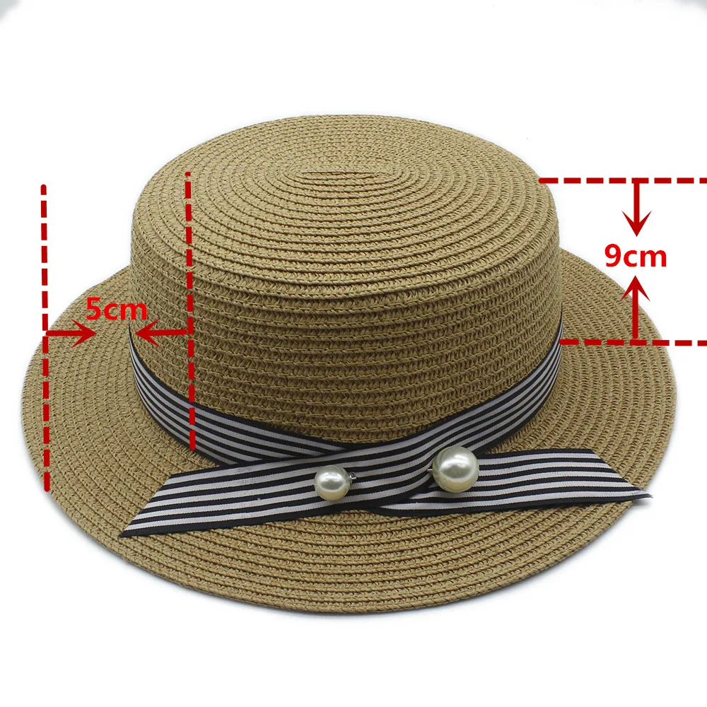 2017 модная женская соломенная шляпа на плоской подошве круглые в полоску топ для