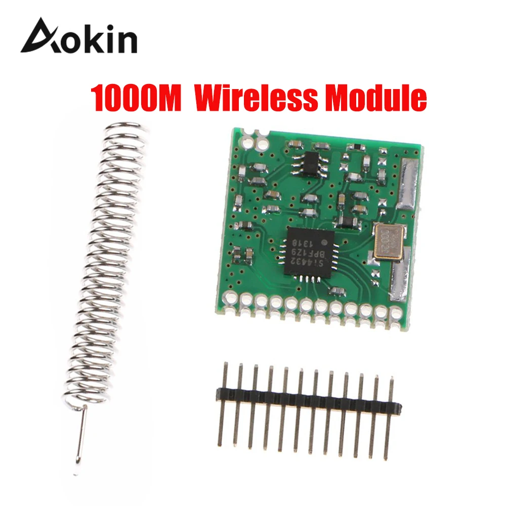 Беспроводной модуль Aokin SI4432 470 МГц 1000m беспроводной 470M 433 связи|Аксессуары для