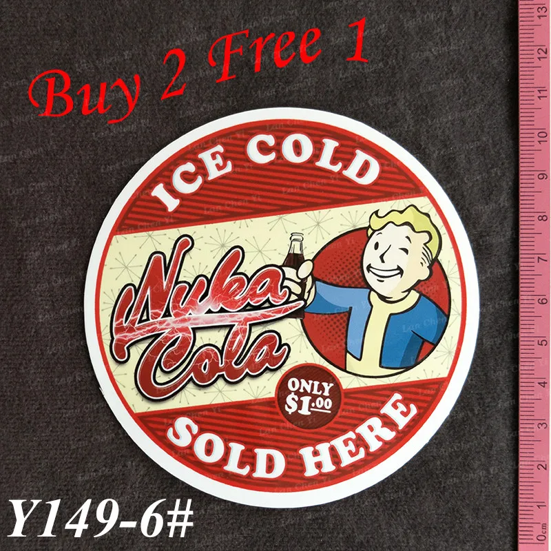 Классическая серия ПВХ наклеек Y149 # Fallout Дорожный чемодан настенный пенал