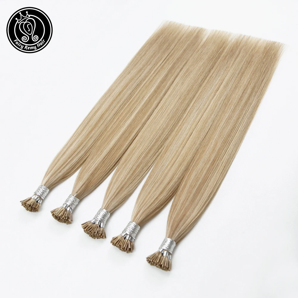 Сказочные волосы Remy 0 8 г/локон 16 &quot18&quot 20 &quotRemy I Tip человеческие для наращивания