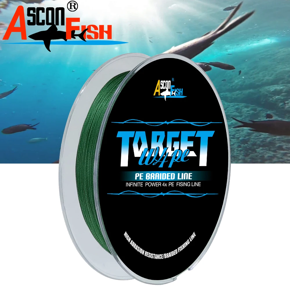 4 жильная японская сверхпрочная плетеная рыболовная леска Ascon Fish 100 м для шнура