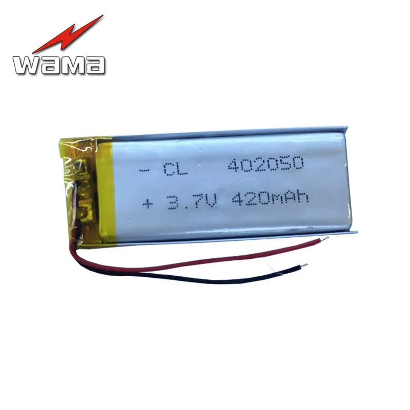 

4pcs/lot 402050 3.7V 420mah Polymer Lithium Battery Li-ion Rechargeable Batteries For Tablet MP3 MP4
