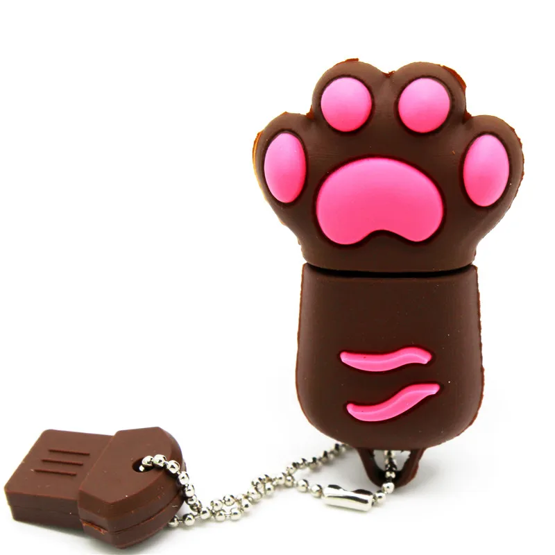 brown USB флеш-накопитель с надписью ME, 64 ГБ, с милым котом, 4 ГБ, 8 ГБ, 16 ГБ, 32 ГБ, флешка, USB 2,0, Usb - Цвет: brown