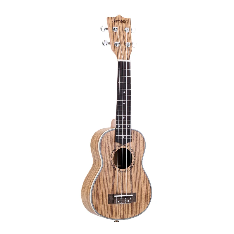 as show Ammoon 2" Гавайские гитары укулеле акустическая Ukelele Zebrawood 15 Лада 4 Строка Гавайские гитары укулеле 21" музыкальный струнный инструмент - Цвет: as show