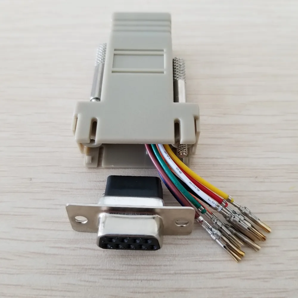 1 шт. RJ45 Female to DB9 RS232 COM Port Модульный адаптер удлинитель | Компьютеры и офис