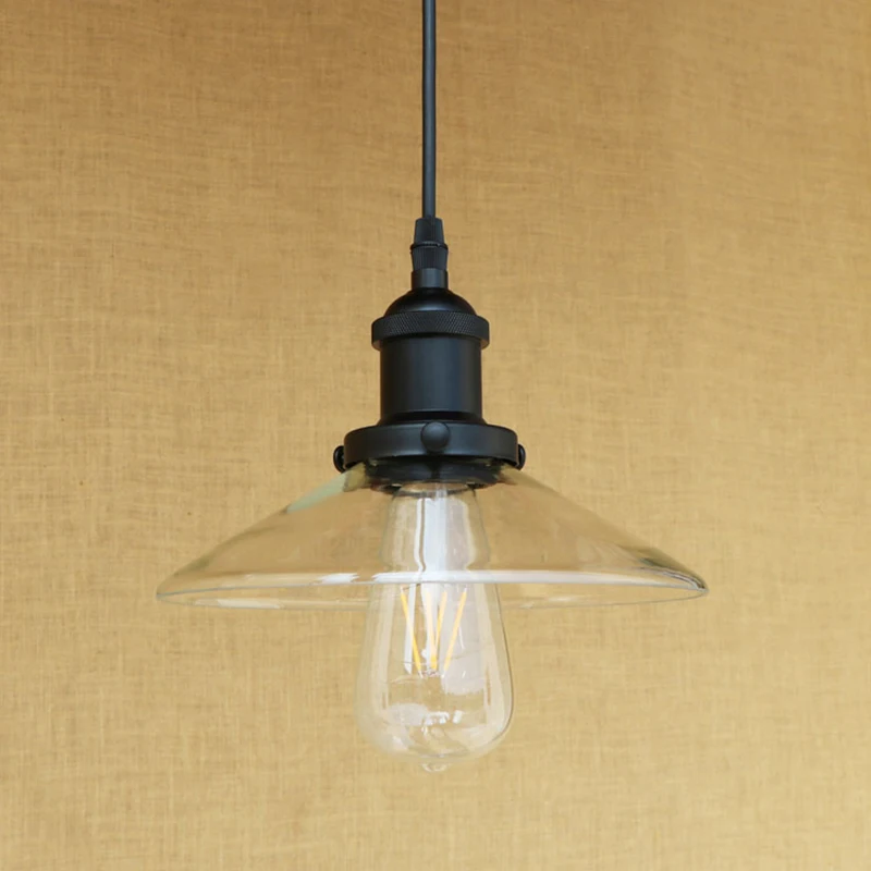 Современная светодиодная стеклянная Подвесная лампа в стиле ретро винтажный