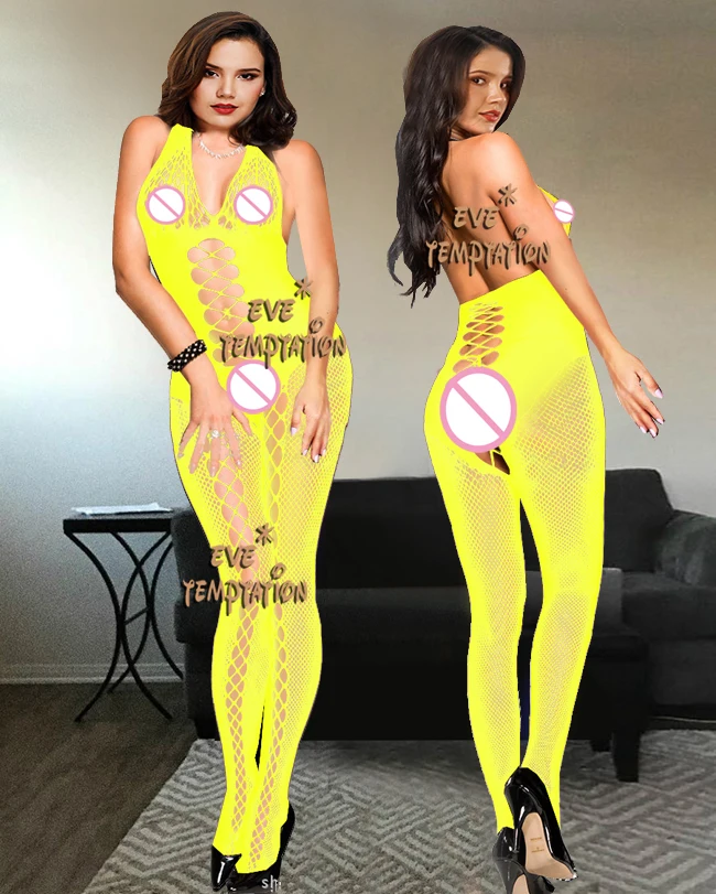 Сексуальная одежда для сна нижнее белье Babydoll боди сетчатые чулки-боди искушение интимный комбинезон ночное белье подвязки ночные рубашки W113