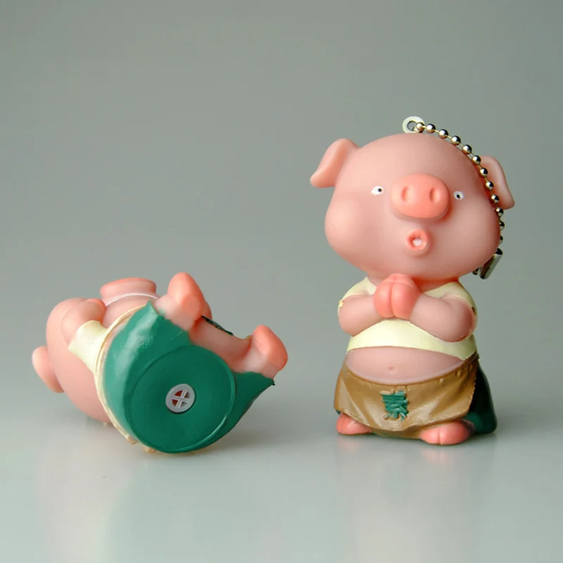 Flyingforest Рождество Новый Год милая свинка Женские аксессуары пара модных брелоков