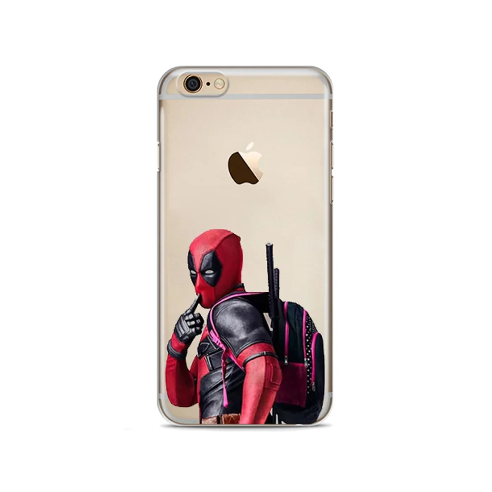Super Cool Marvel Deadpool Soft silicone Phone Case Cover For iphone X XSMax XR 8 8Plus 7 7Plus 6 6S 6Plus 5 5S SE |