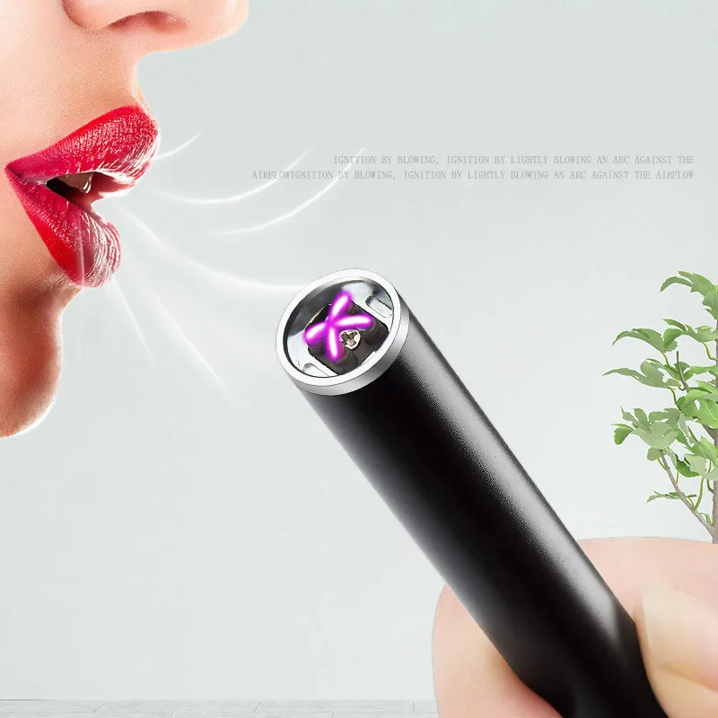 Электронная плазменная сигаретная зажигалка цилиндрическая Двойная дуга