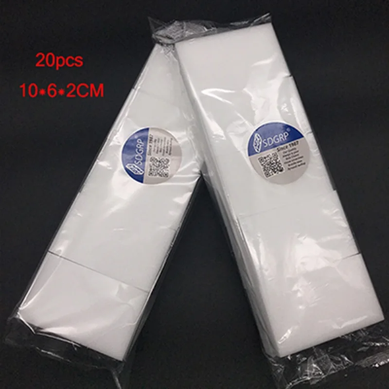20 pcs(10-6-2 cm) 10/20 шт 10*6*2 см губка Ластик кухонные тряпки для вытирания пыли, салфетки домашняя принадлежность для чистки посуды из микрофибры меламиновая губка NanoWholesale - Цвет: 20 pcs(10-6-2 cm)