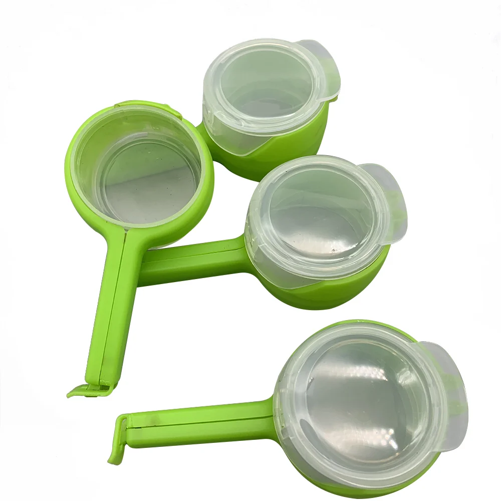 Seal Pour Food Storage Bag Clip Snack Sealing Clips Food Sack Sealer Clamp with Lid Discharge Nozzle Home Travel Kitchen Gadgets