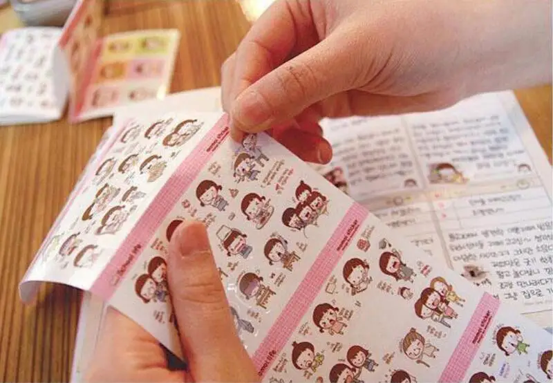 Милые девушки мультфильм Наклейки 20 Простыни Детские/пакет винил Стикеры