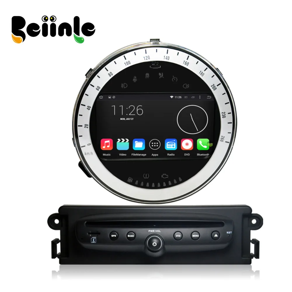 Beiinle 1024*600 16G четырехъядерный Android автомобильный 2 Din DVD GPS Радио Стерео Navi для Mini Cooper