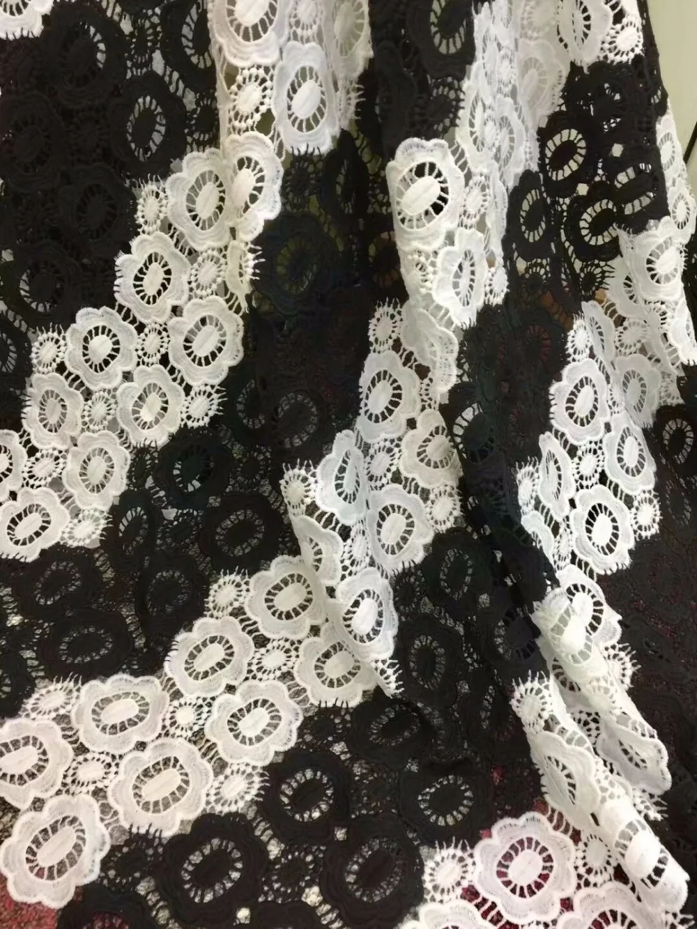

New arrival Silk milk Zeal African Lace Fabrics 5yard Snow Guipure Lace Fabric 2017 High Quality ZLS04-6