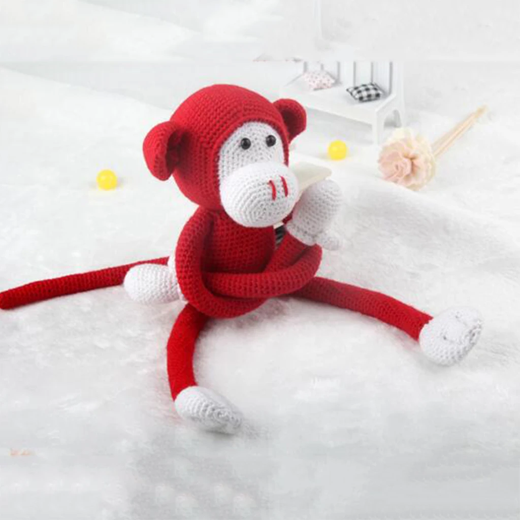 

Lovely Handmade Crochet Monkey Doll Crochet Kit Craft Knitting Accessories