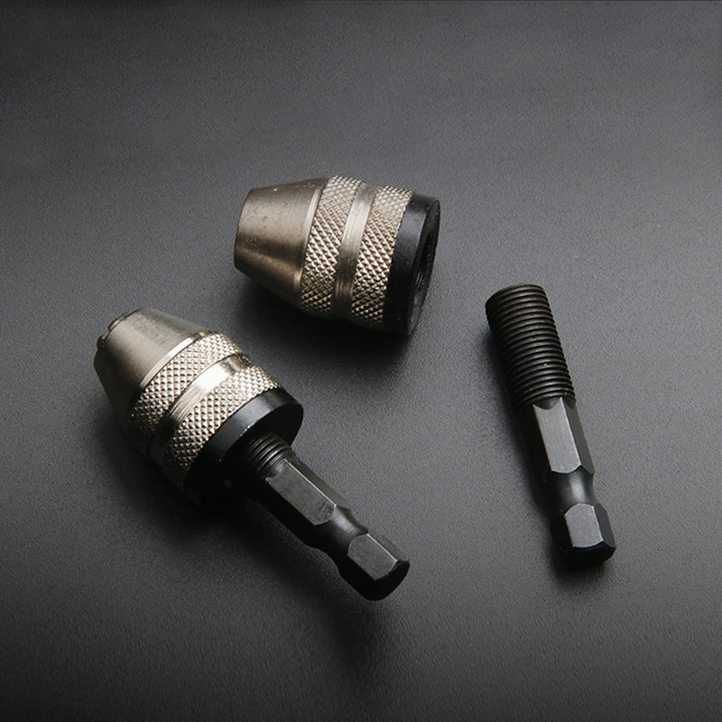 

Convertor Adapter 0.3-3mm Keyless Drill Chuck Screwdriver Impact Driver Adaptor 1/4 Inch Hex Shank Drills Tool Clamping Range