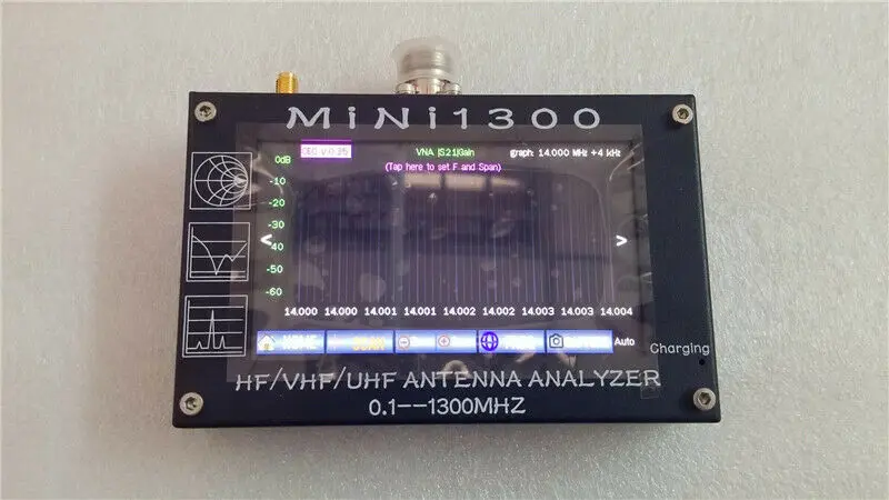 Новое обновление Mini1300 4,3 дюйма 0,1-1300 МГц HF/VHF/UHF антенный анализатор емкостный сенсорный экран