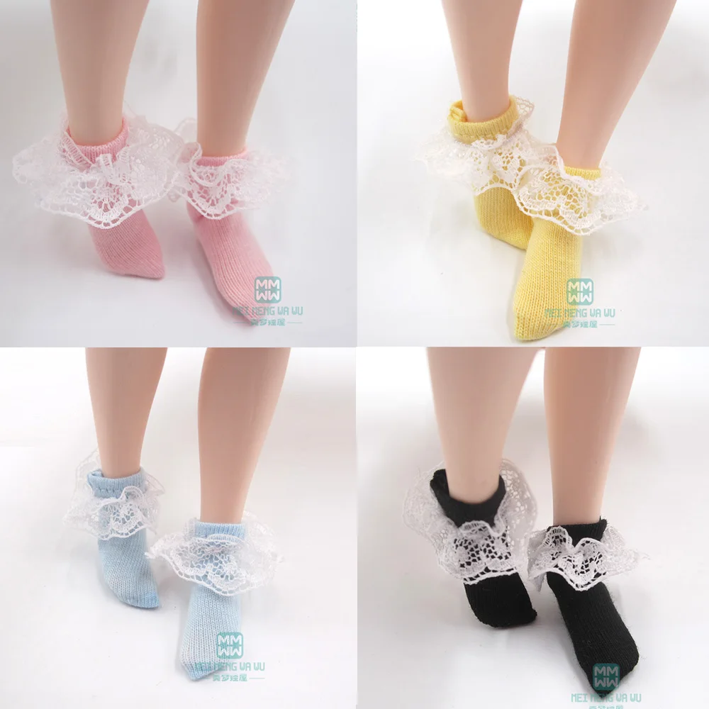 Подходит для Blyth Azone 1/6 кукольные аксессуары модные кружевные чулки розовый синий